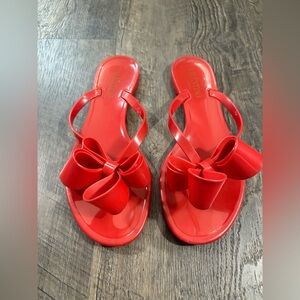 VALENTINO Garavini Jelly Bow Flip Flop Sandals